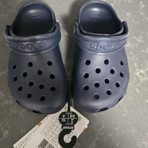 Navy Blue Kid Crocs Size 9